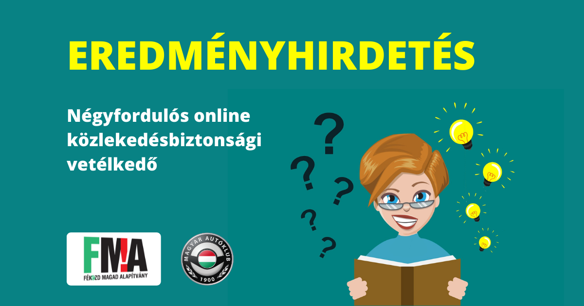 Közlekedésbiztonsági Kvíz EREDMÉNYHIRDETÉS