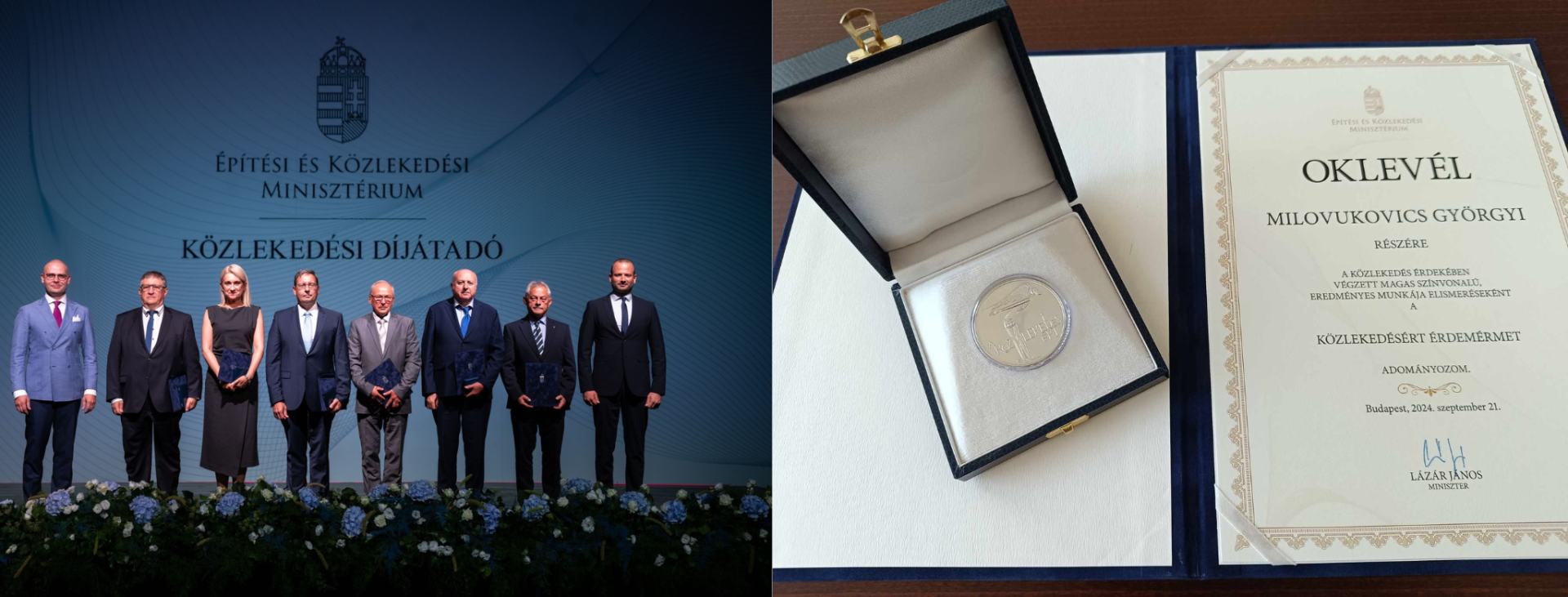 Közlekedésért Érdemérmet kapott a Magyar Autóklub főtitkára