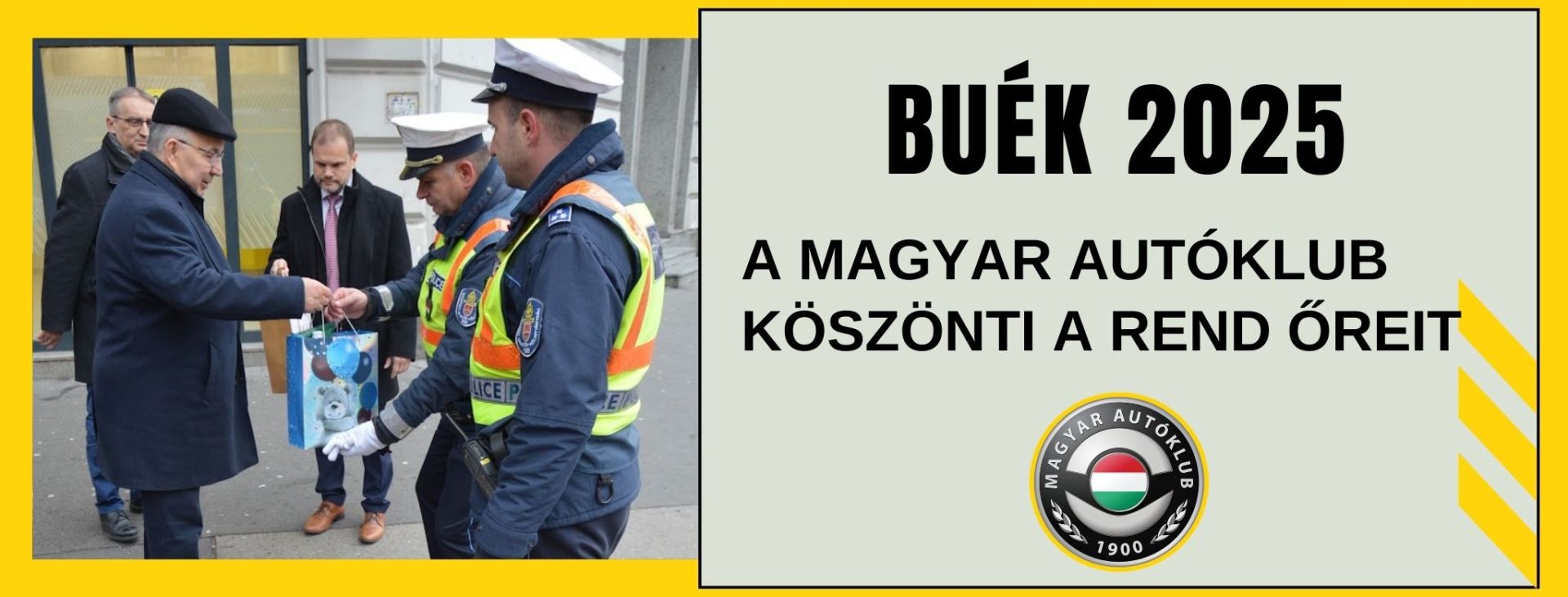 A Magyar Autóklub köszönti a rend őreit